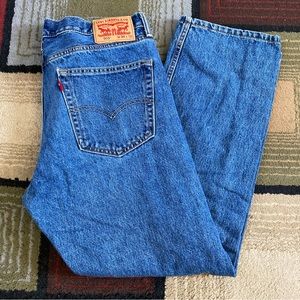Levi's 505 Jeans Blue Denim Straight Leg Regular Fit Men's Size 36x30